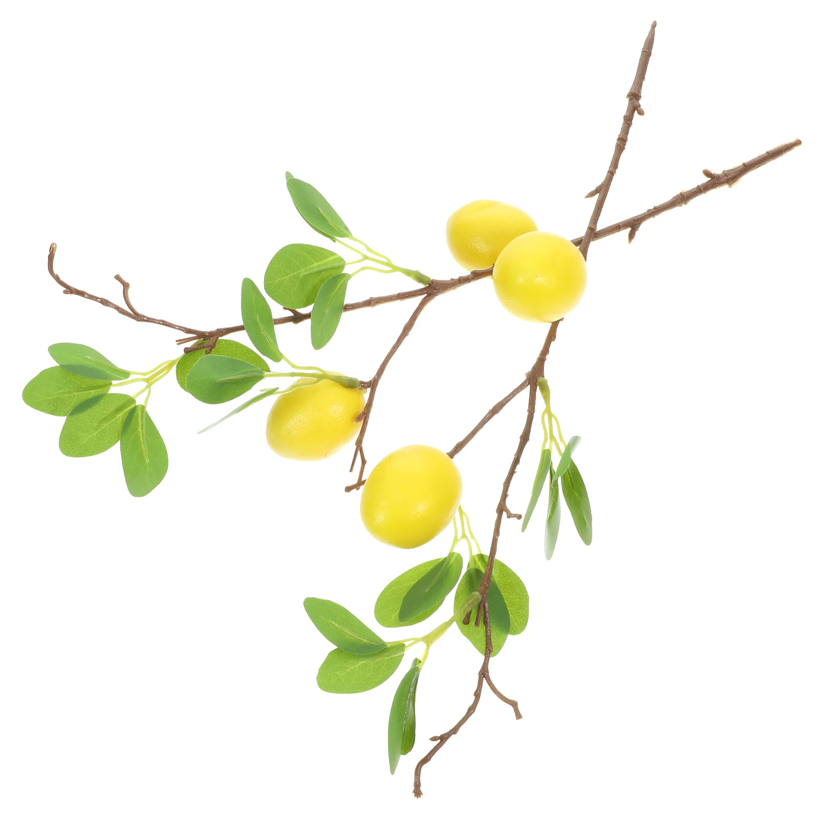 

2 Pcs Lemon Decor Foam Green Plant Indoor naments Vivid Home Small Artificial Plant Office Accessory Faux Desktop Branch