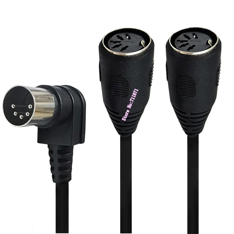 5p Nadel loch rechtwinkliger Winkel din männlich doppelt weiblich Verlängerung kabel Kabel 5-polig din Midi männlich weiblich verlängern Adapter leitung Draht