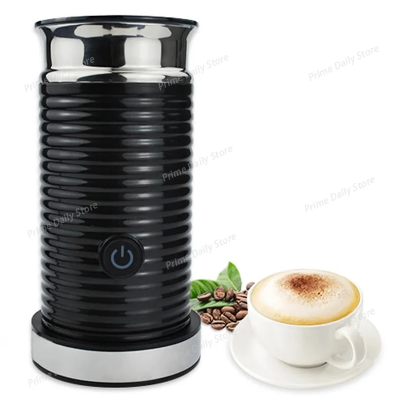 Electric Milk Frother, Small Fully Automatic Household Milk Foam Maker, Hot & Cold Foaming Device for Coffee Latte Art