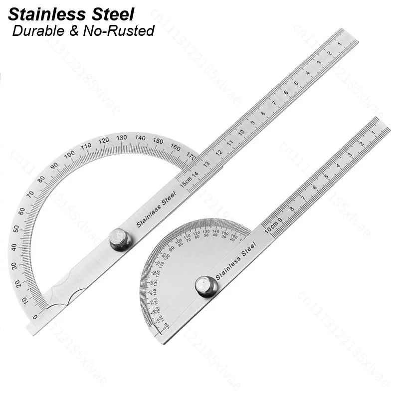 Precision Stainless Steel 180 Degree Goniometer Protractor Ruler Angle Meter Durable Woodworking Angle Measurement Gauge
