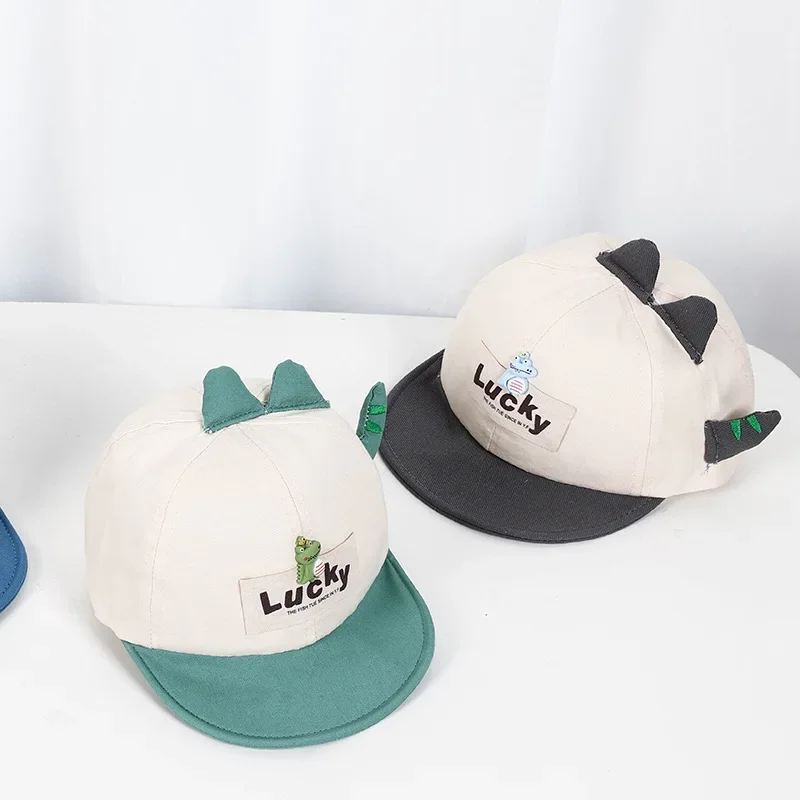 

Cute Cartoon Dinosaur Baby Baseball Hat Soft Cotton Boy Girl Duck Tongue Cap Summer Outdoor Kids Sunshade Visors
