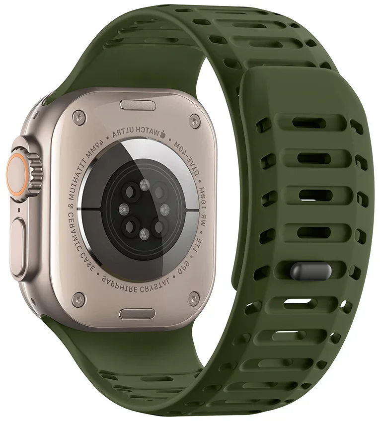 애플 워치 울트라 3-2 49mm용 마그네틱 실리콘 스트랩 스포츠 팔찌 iWatch 시리즈 11 10 9 8 7 6 5 SE 3 46mm 45mm 44mm 밴드