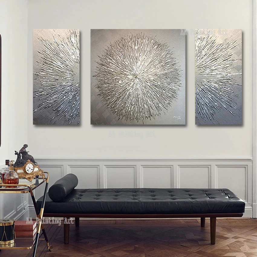 Imagem -06 - Unframed Abstract Gold Foil Wall Art Picture Grupo Pintura a Óleo sobre Tela Sala de Decoração Showpieces Artwork Pcs