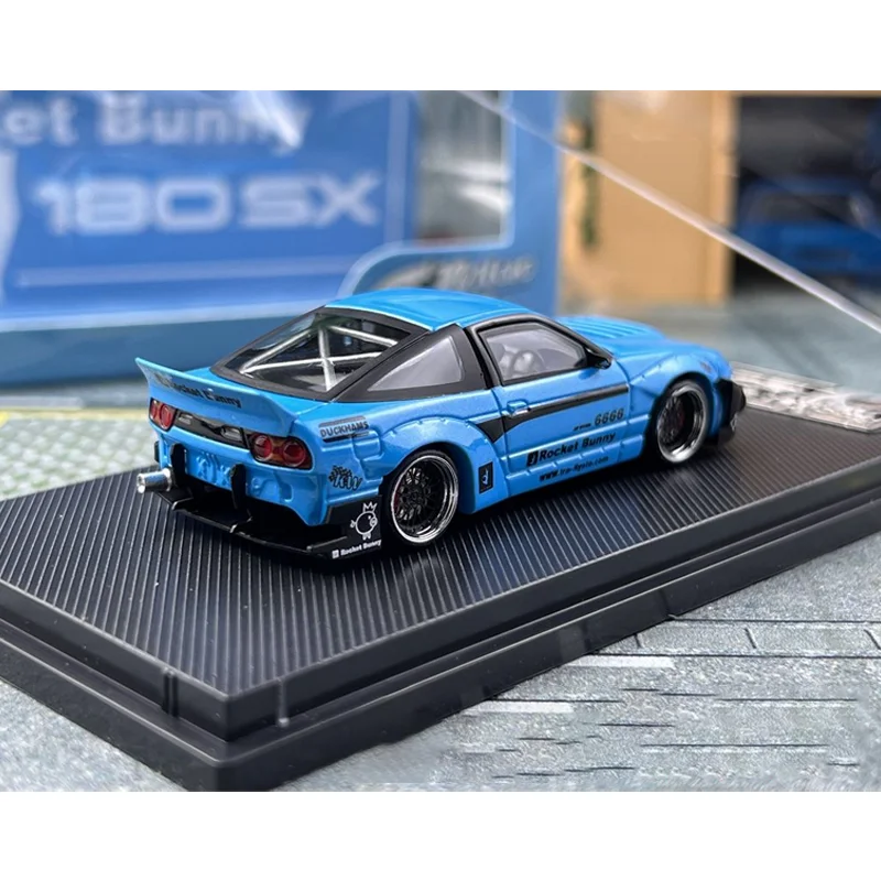 MicroTurbo Stuff-Jouet en alliage Nissan 180SX Rocket Bunny, véhicule à moteur, modèle en métal moulé sous pression, 1/64