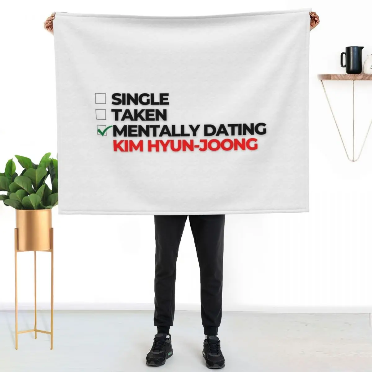 

Mentally Dating Kim Hyun-joong Throw Blanket Soft Cozy Blanket for Pet Kids Adults