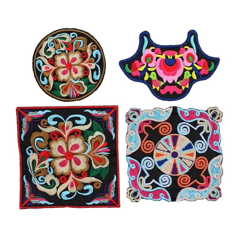 Embroidery Patch for Garment Bag, Home Textile Applique Trim, Ethnic Sewing, DIY, 1Pc