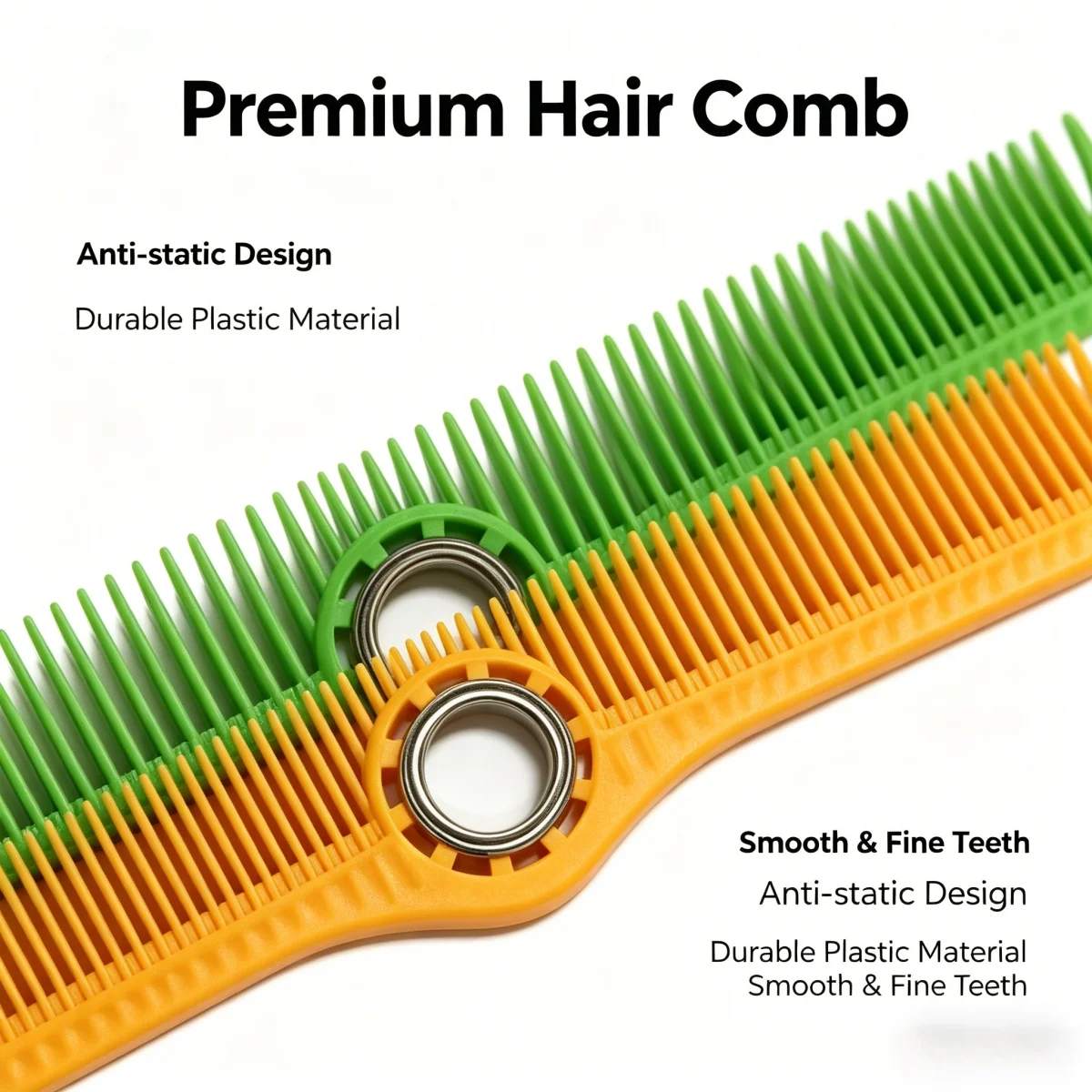 Drehbarer Friseurkamm, Doppelzahnkamm für breite und feine Schnitte, Stressabbau-Fidget-Styling-Tool für Salon und Zuhause