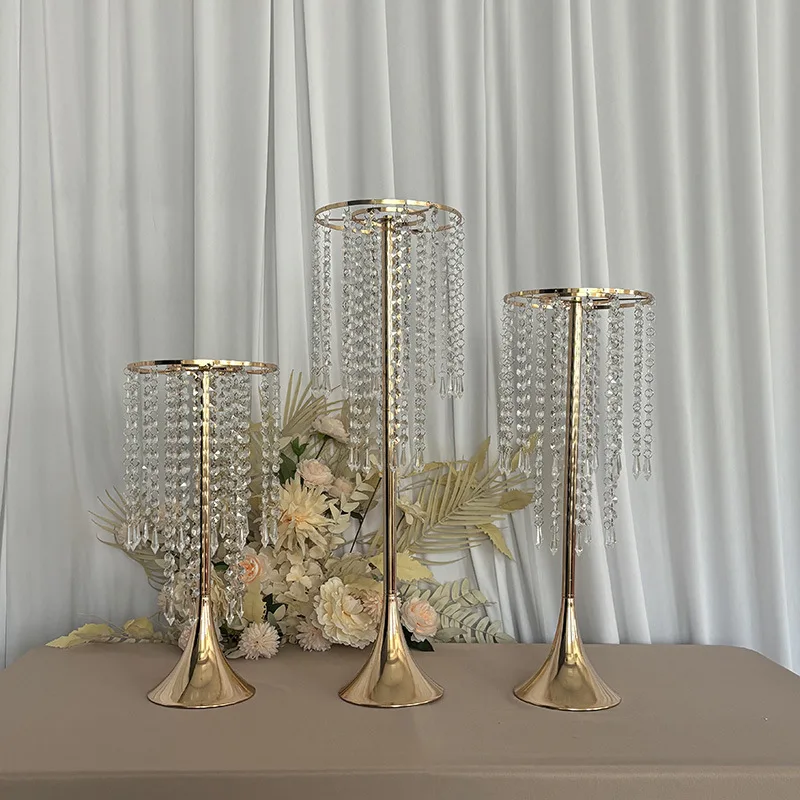 Creative fashion European candle holder wedding road guide prop decoration personalized crystal decoration ornament factory
