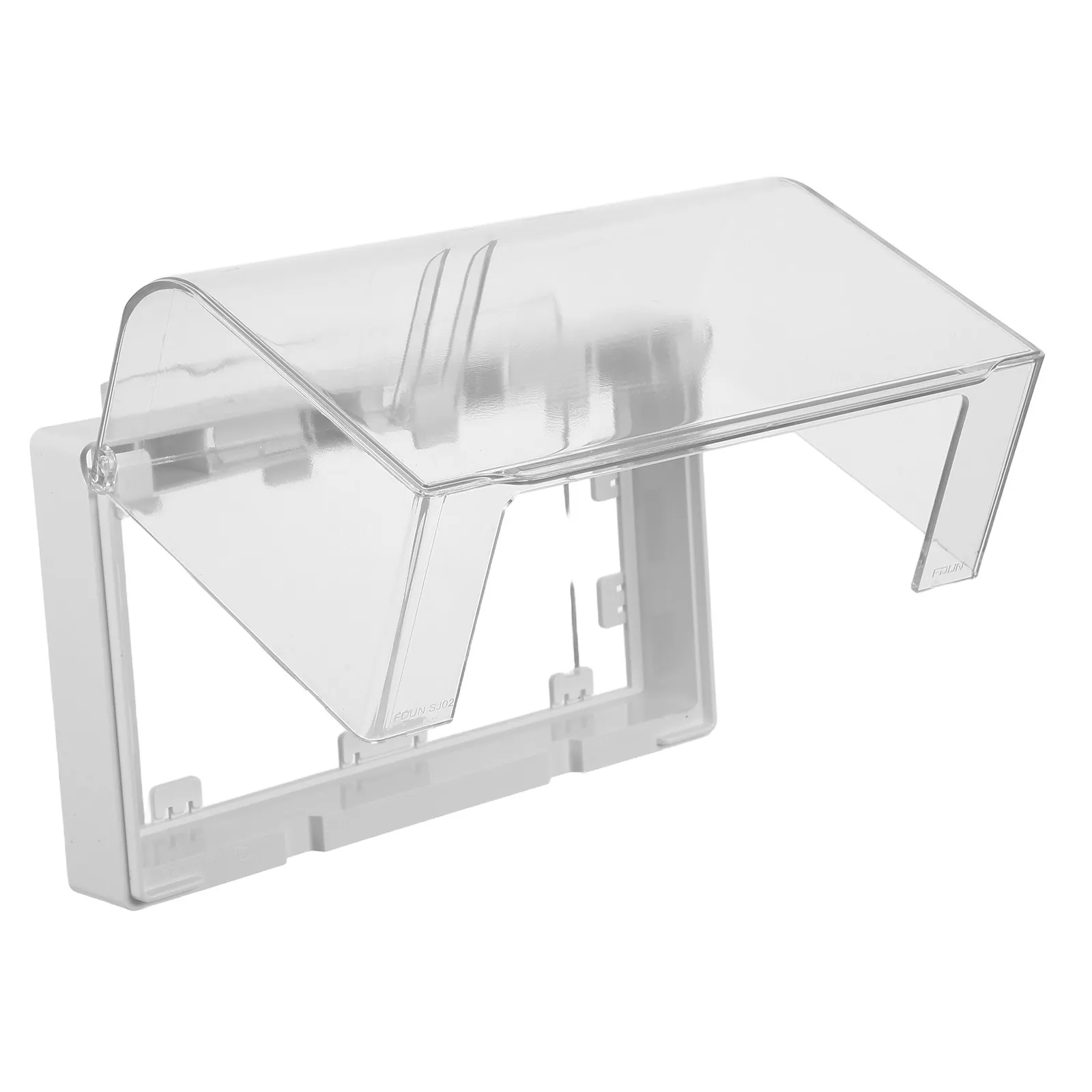 Adhesive Waterproof Socket Box 2 Gang Weatherproof Outlet Cover for Bathroom Outdoor Kitchen Electric Shock Safety