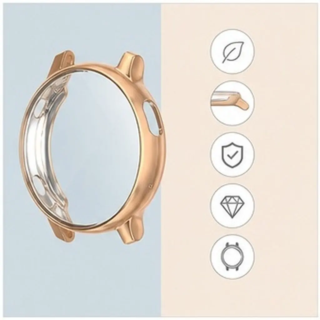 Electroplate Protective Watch Case Cover for 2 44Mm Rose Gold Tpu Flexible Scratch Drop Bump Resistant