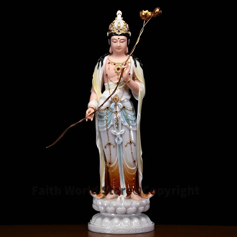 2025 XI FANG SAN SHENG HOME altar Worship protection jade High grade Sakyamuni PUSA buddha statue Safety Healthy luck bless