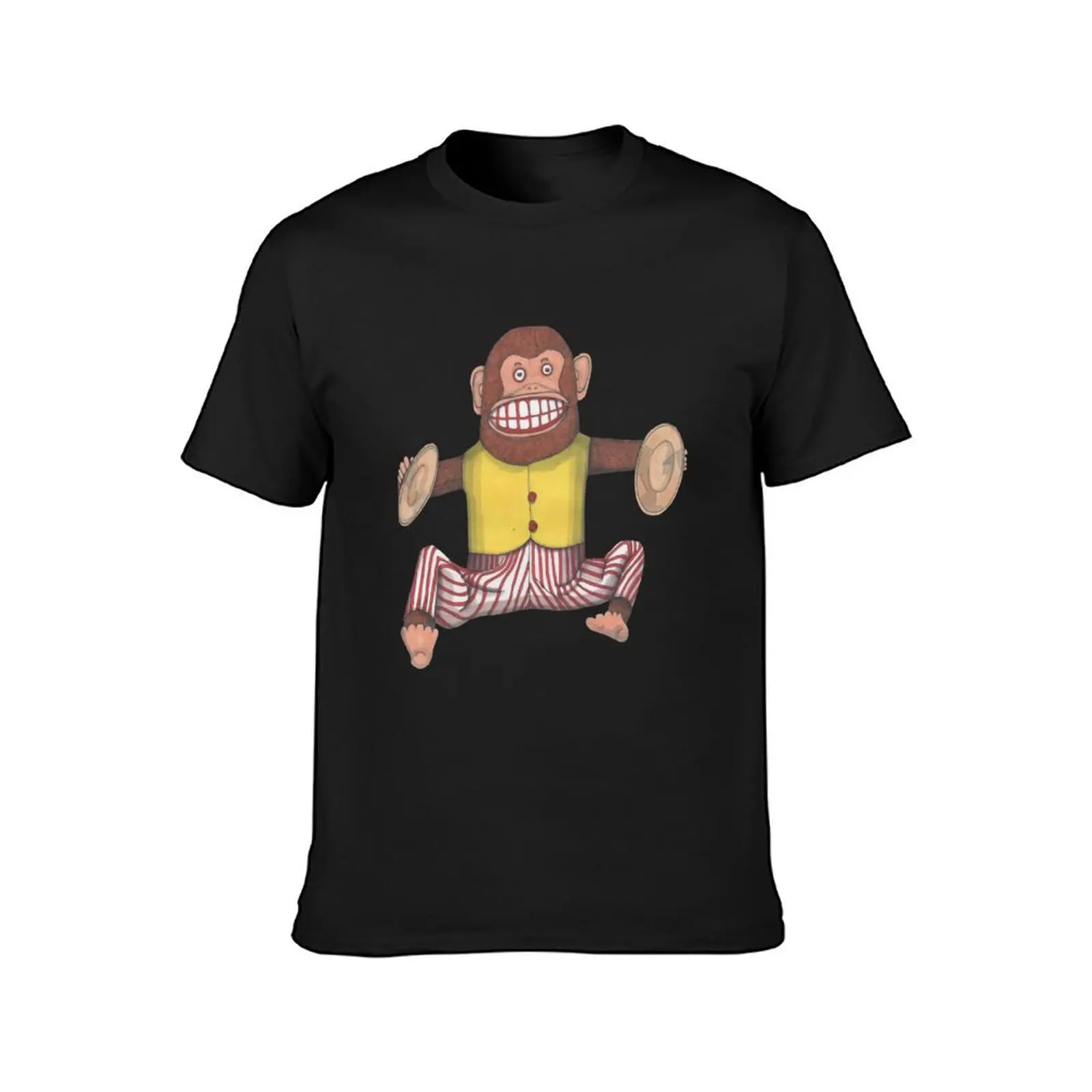 Monkey, Clapping Monkey, classic wind up toy. T-Shirt tops anime clothes quick drying sports fans Men's cotton t-shirt