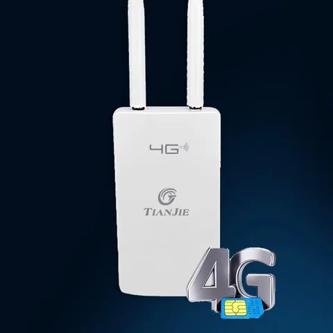 TIANJIE 4G SIM Card Wifi Router Outdoor Wireless Hotspot LTE Rainproof Dongle External Antenna CPE905 Modem for IP Camera