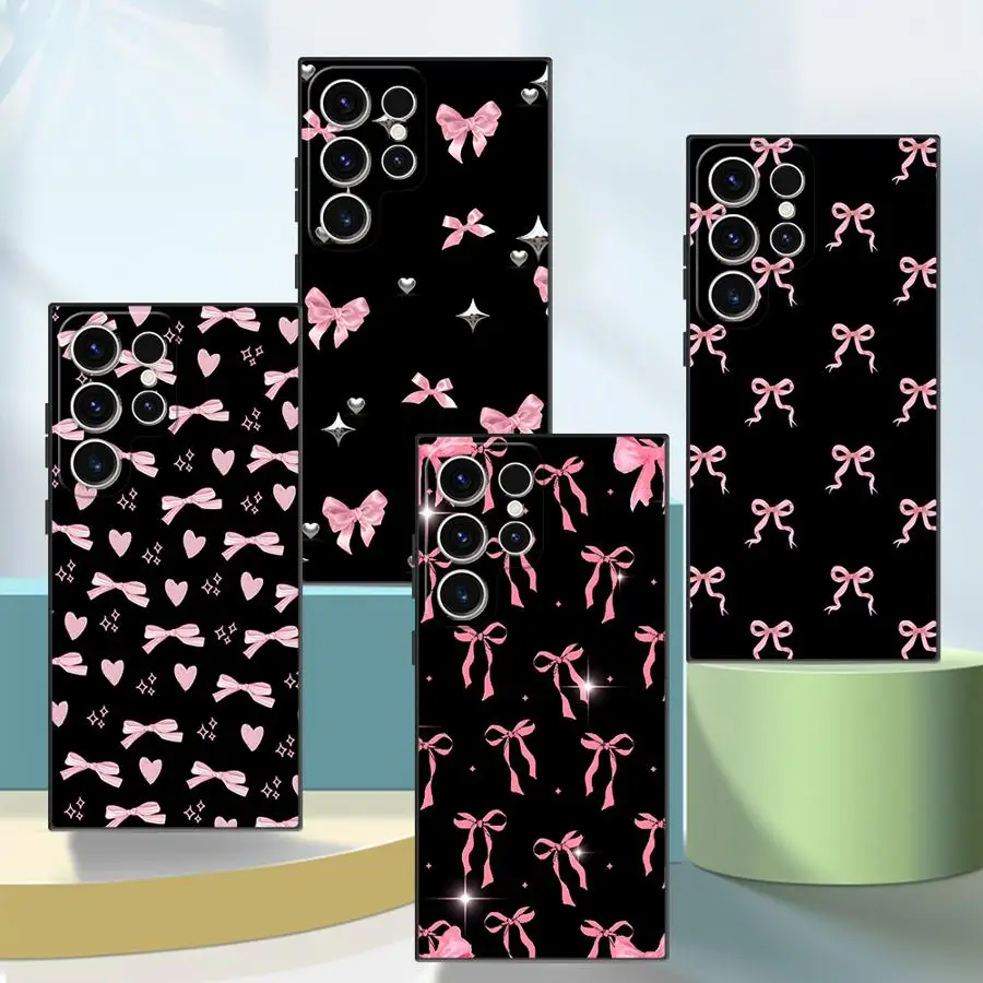 Pretty Bow Rabbit Phone Case for Samsung Galaxy S10 S9 Note 9 8 S8 Plus S10e Note 20 Ultra Note 10 Plus Silicon Cover