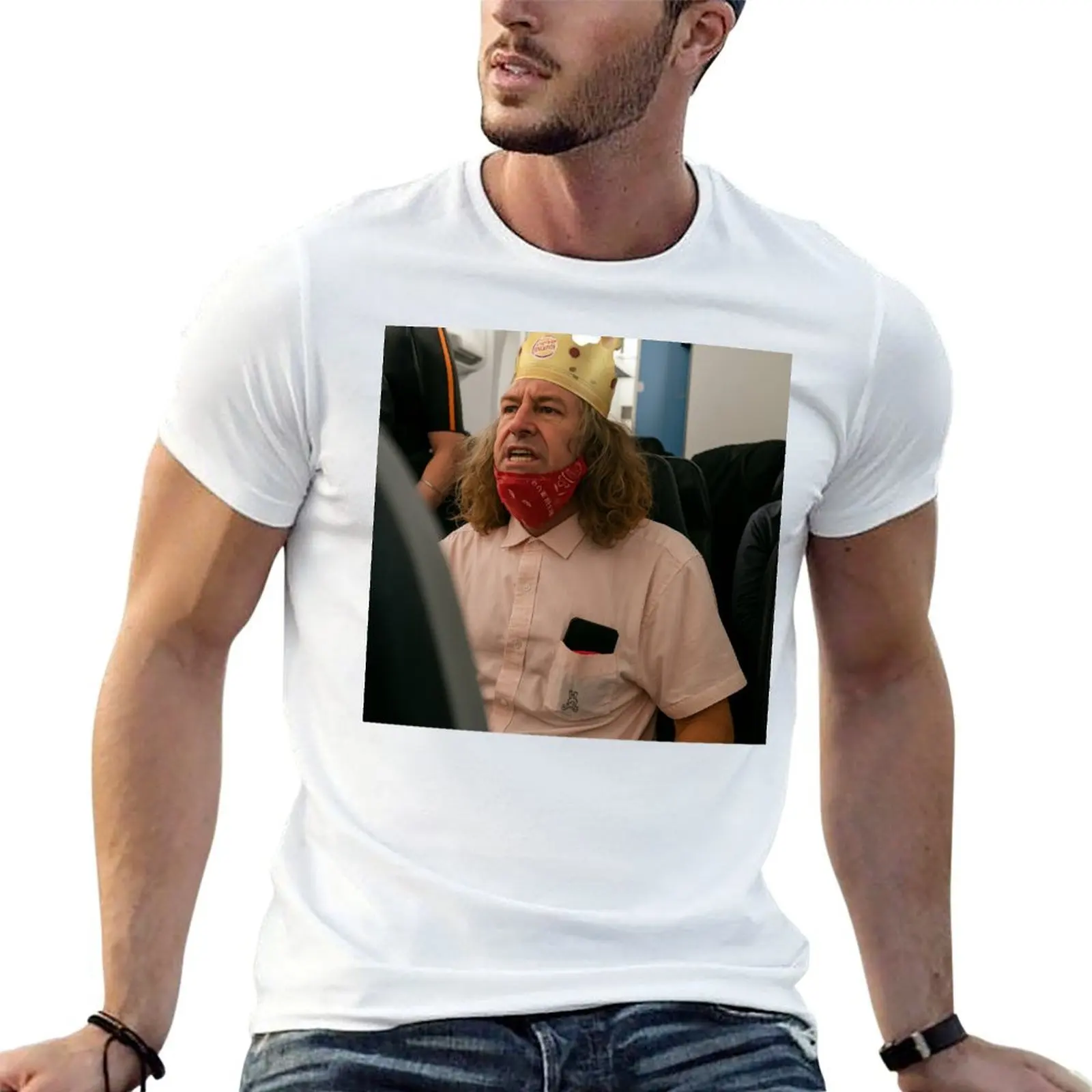 

Burger king crown guy T-Shirt t shirts for man pack cotton funny t shirts man man graphic t shirt T-Shirt