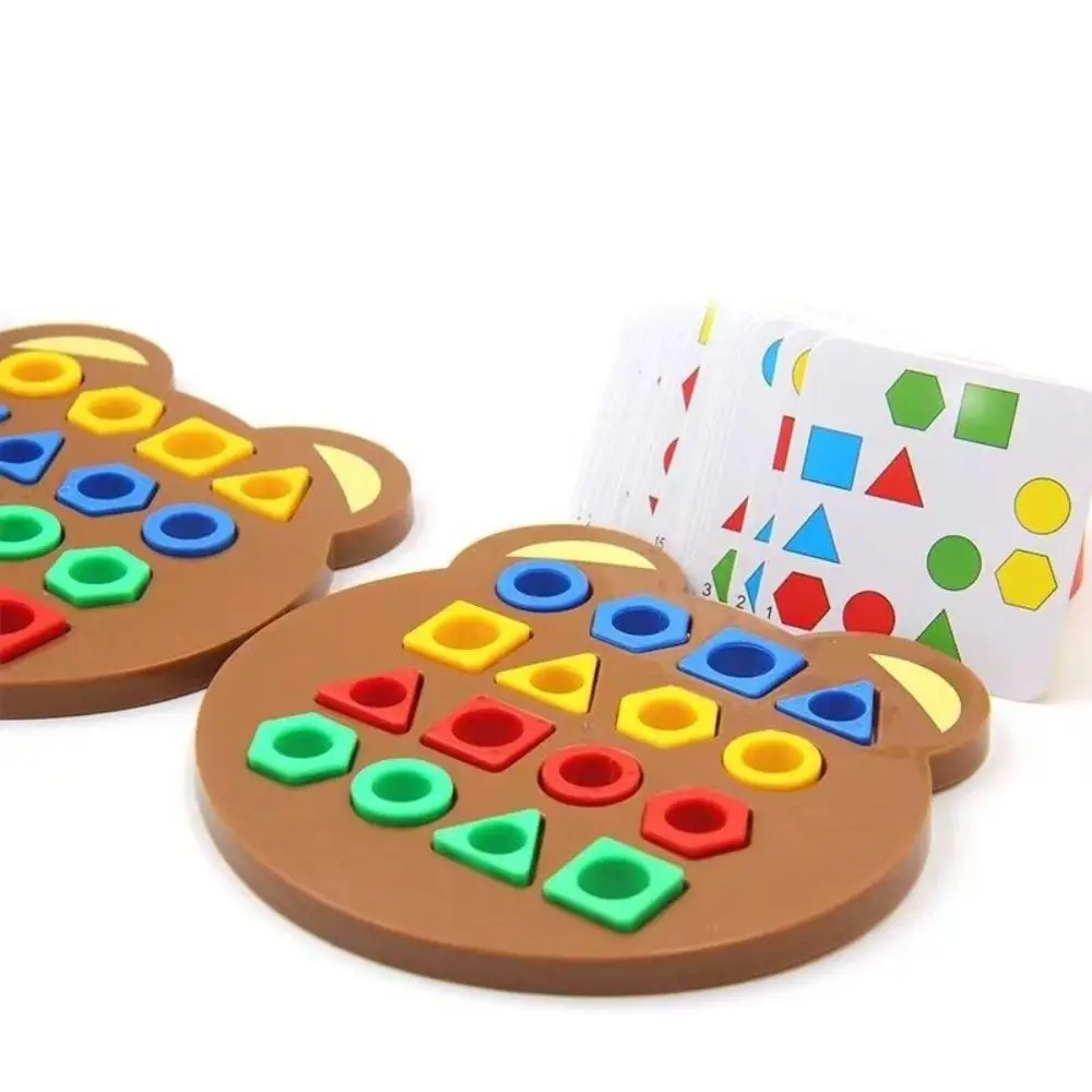 Puzzle-Brett, Geometrie, Form passendes Muster, kognitives Montessori-Form passendes Brettspiel, DIY, interaktive Farberkennung
