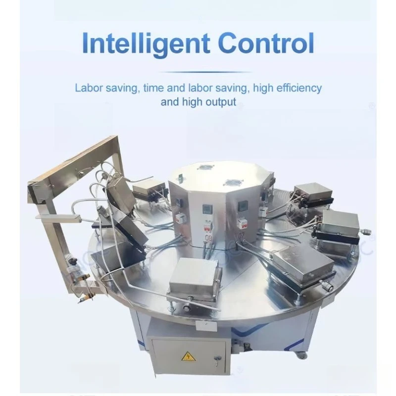 Small Commercial Crispy Waffle Production Line, Custom Egg Roll and Ice Cream Cone Crepe Making Machine