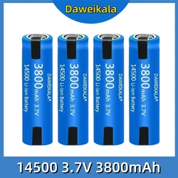 Hot 14500 battery 3.7V AA 3800mah lithium ion battery, with welding, for electric toothbrush, razor, barber rechargeable battery