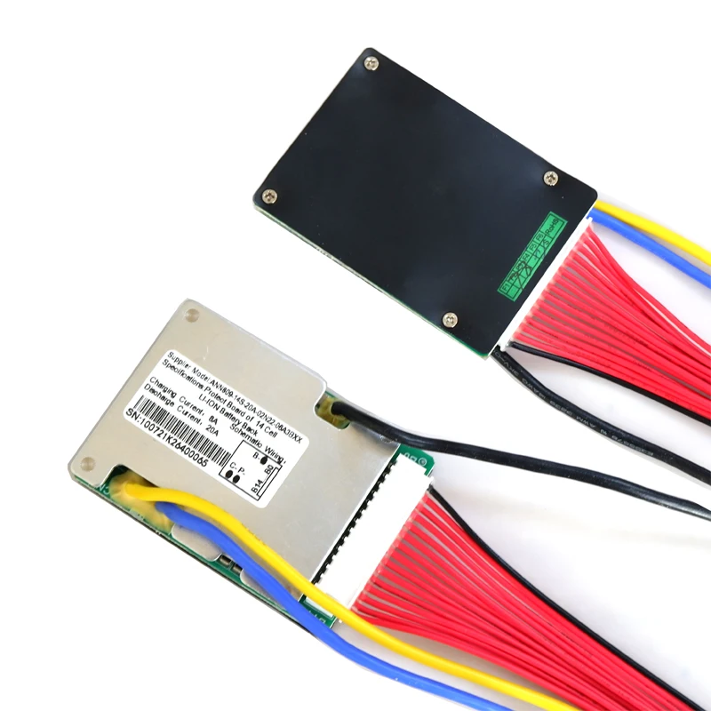 51.8โวลต์ลิเธียมไอออนแบตเตอรี่ป้องกันวงจร14วินาที51.8โวลต์20A BMSกับฟังก์ชั่นความสมดุลฟรีสมดุลสาย