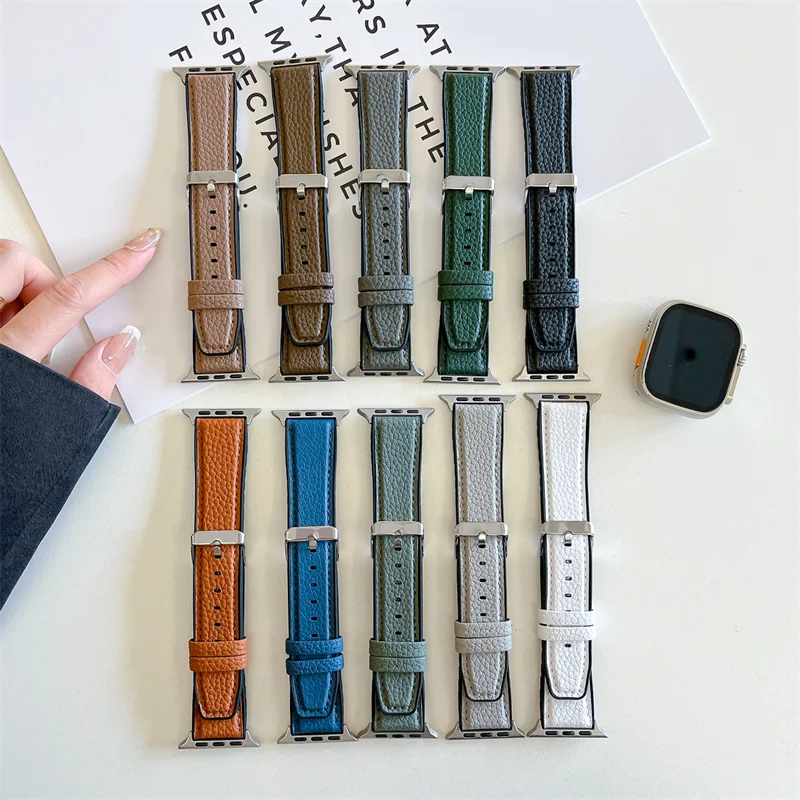 Fashion High-end Band Wristband For Apple Watch Band 38 40 41 42 44 45 49 mm Strap for iWatch 9 8 7 SE 6 5 4 Ultra 2 Bracelet