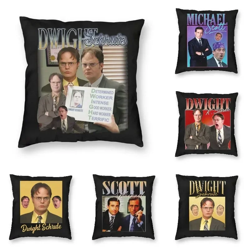 Dwight Schrute Homage Pillow Case Nordic TV Show US The Office Michael Scott Cushion Cover Living Room Decoration Pillowcase