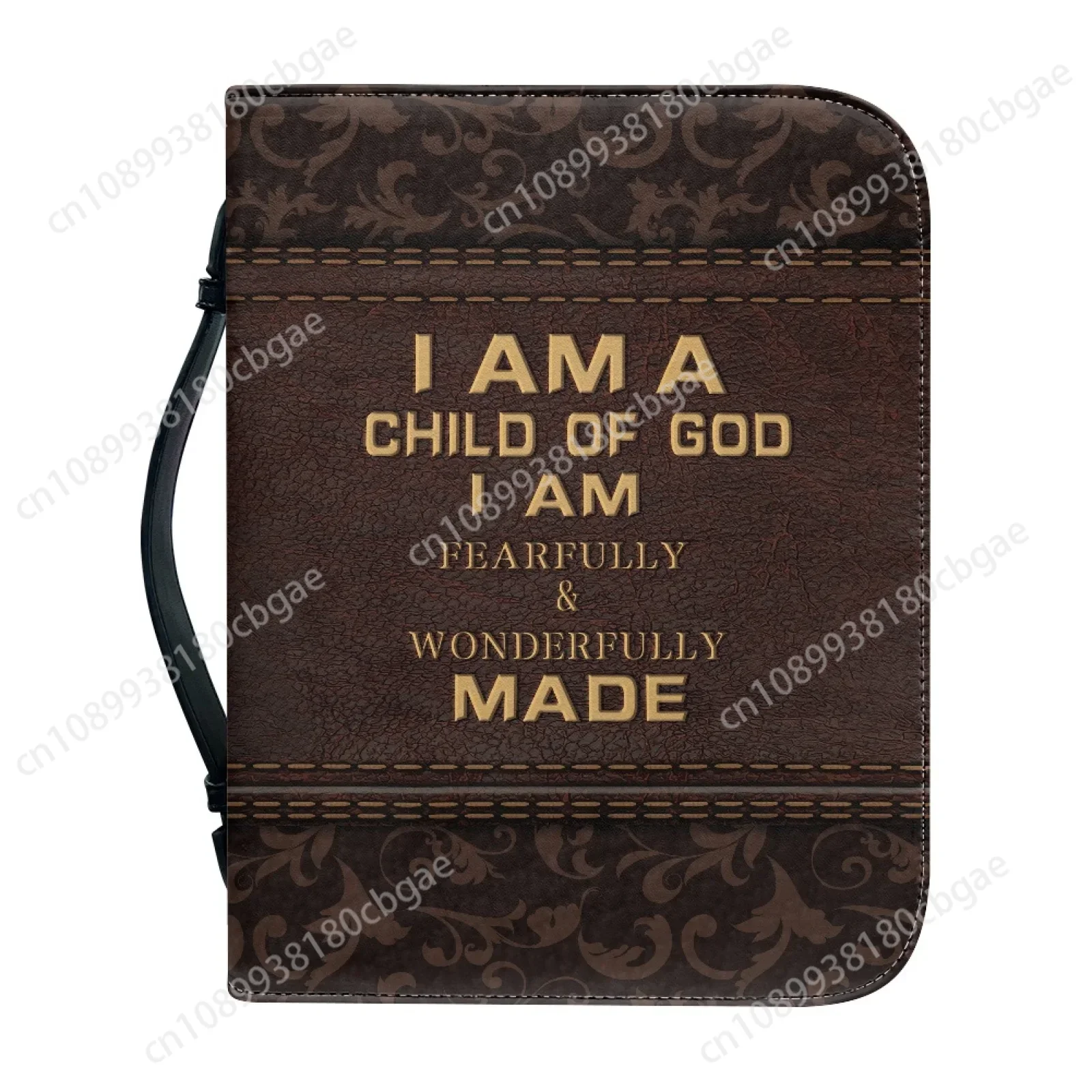 

PU Leather Bible Bag Cover Case for Women Men Zipper Handle Handbags Bible Hymns Bible Cover Case Carrying Storage Bags