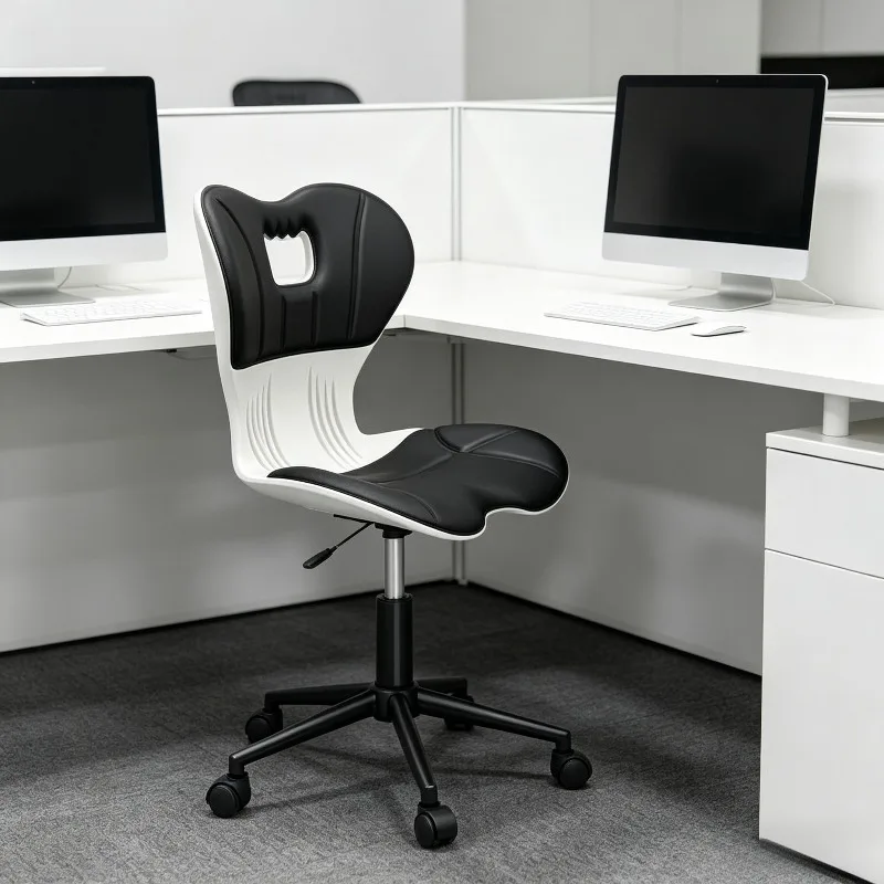 -ww Ergonomic Swivel Chair with Lumbar Support, Posture Correction Desk Chair for Home Long Sitting