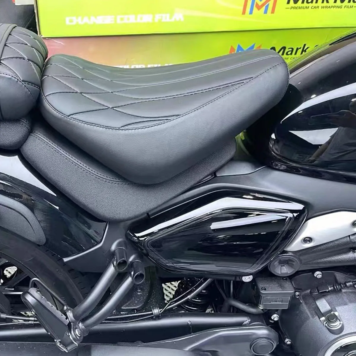 Motorcycle diamond seat cushion modification special seat suitable for CFMOTO 450CLC CLC450 2023 2024 CF450 Oil Wax Leather