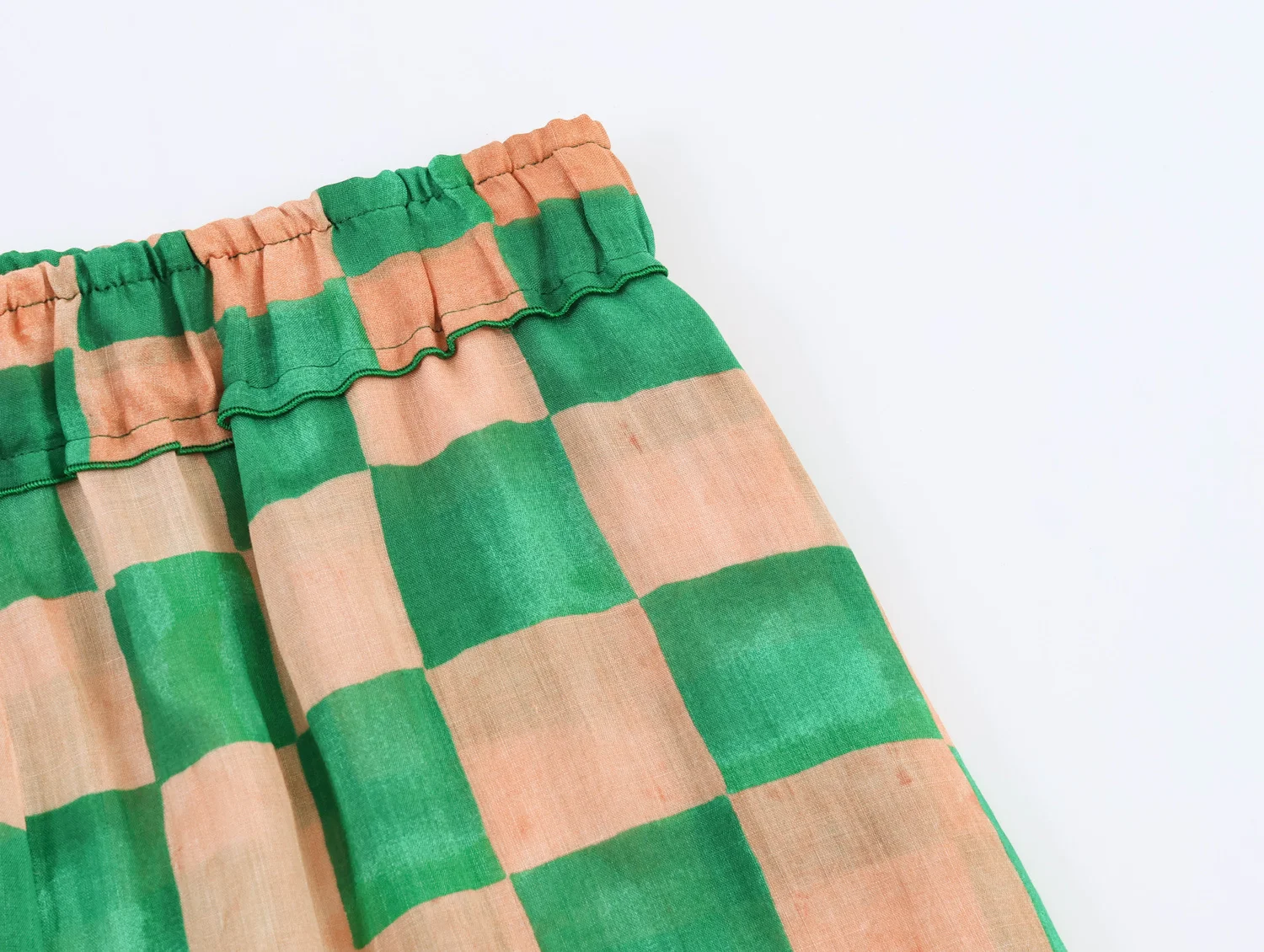 Damen Mode Karierte Gestreifte Hosen Sommer Urlaub Elegante Hochgeschnittene Lockere Freizeithosen Damen Kordelzug Taille Hosen – Detail 11