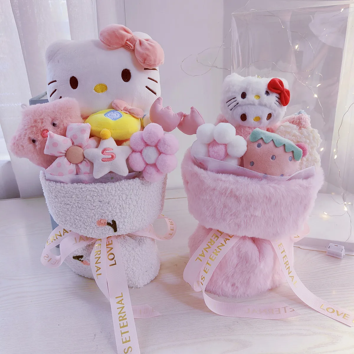 

Мультяшная плюшевая кукла Hello kitty, игрушка, мягкие животные, креативный букет, подарок на день Святого Валентина, Рождество, выпускной, день рождения