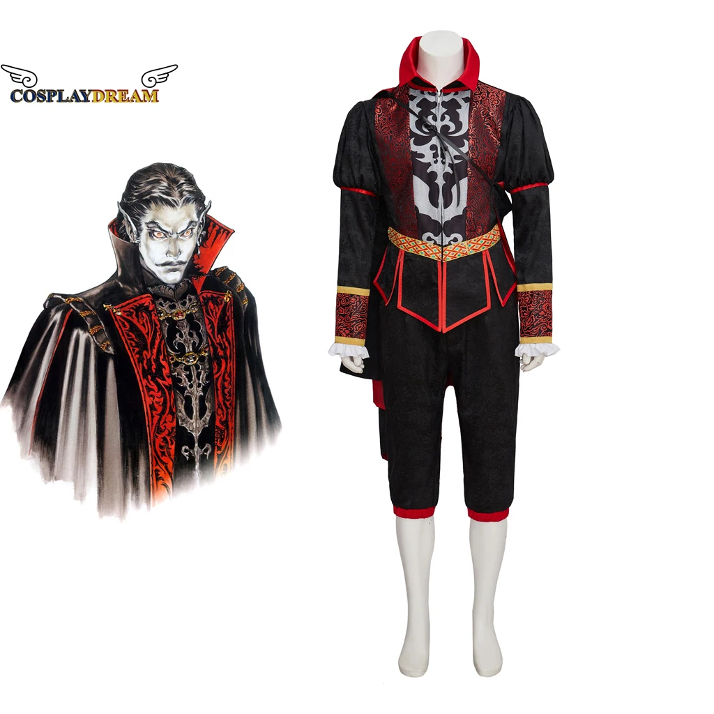 

Vampire Dracula Cosplay Costume Men's Medieval Gothic Suit Adult Halloween Christmas Costume Easter Carnival Party Suit