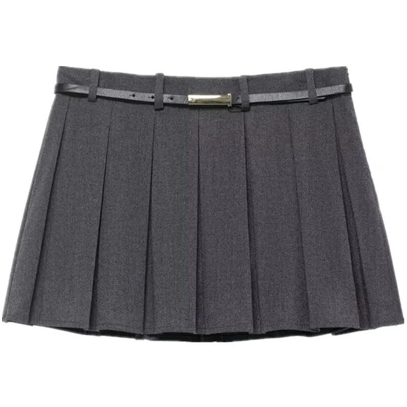 شتاء جديد وصول المرأة Faion تصميم عالية الخصر مربوط مطوية تنورة السراويل تنوعا Ci تخفيف عالية الخصر مطوي تنورة