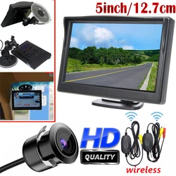 Wireless Car Styling 5 inch TFT LCD Screen Car Monitor  Display for Rear View Reverse  Backup Camera Car TV Display