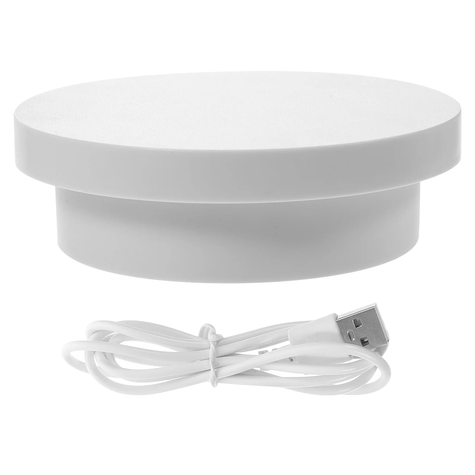 

Rotating Display 14cm White Electric Modelling Tool Turntable Jewelry Photography Live Streaming 30s Bidirectional 5kg