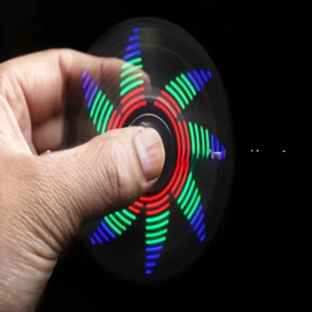 LED Fidget Spinner DIY Kit - 3-Blade Glowing Gyroscope Parts. Electronic Training & Skill Practice Materials. Ideal for DIY