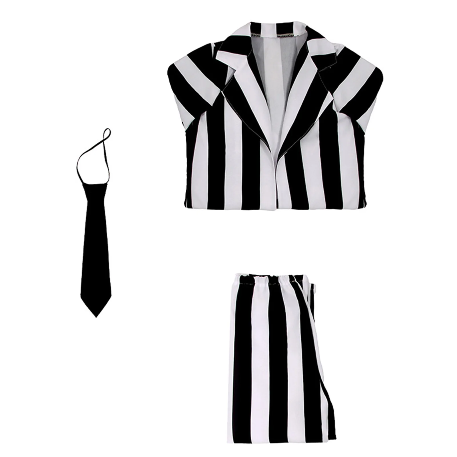 Michael Keaton Kid Cosplay Costume for Kids Black White Striped Jacket Suit With Tie For Boy
