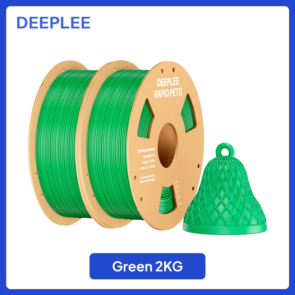 DEEPLEE 2KG RAPID PETG Filament 1,75mm für Neptune 4 Plus/Max High Flow, Stoßfestes 3D-Druck PETG Filament