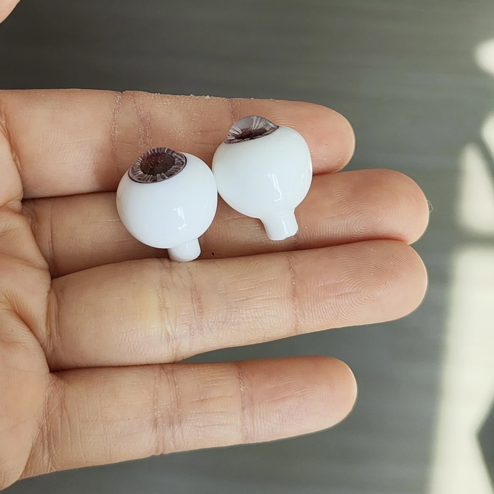 Acessório de boneca olhos de brinquedo 16mm 1/6 1/4 1/3 aod dod msd yosd sd bjd boneca olhos de vidro globo ocular jd08