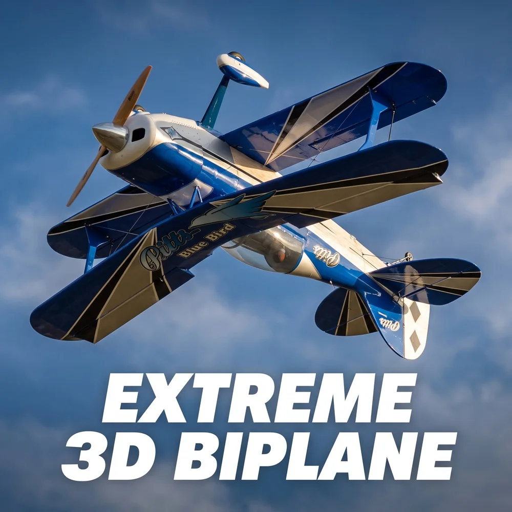 1.5M Pitts S-2B 60" 3D Balsa Airframe Kit | For Expert Hobbyists Gas/Electric Compatible No Electronics