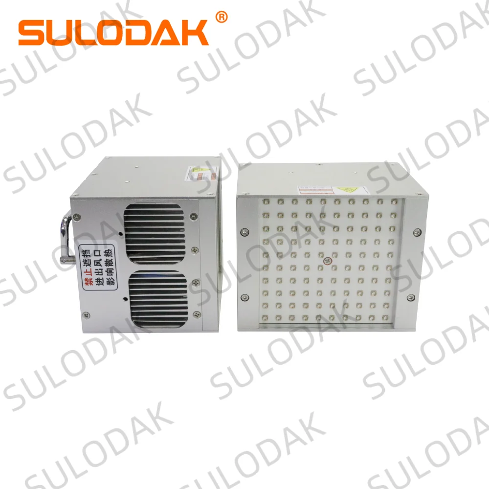 High Power Uv Led Curing System Air Cooling Uv Led Curing Lamp 100*100mm Led Ultraviolet Lamp for UV Curing