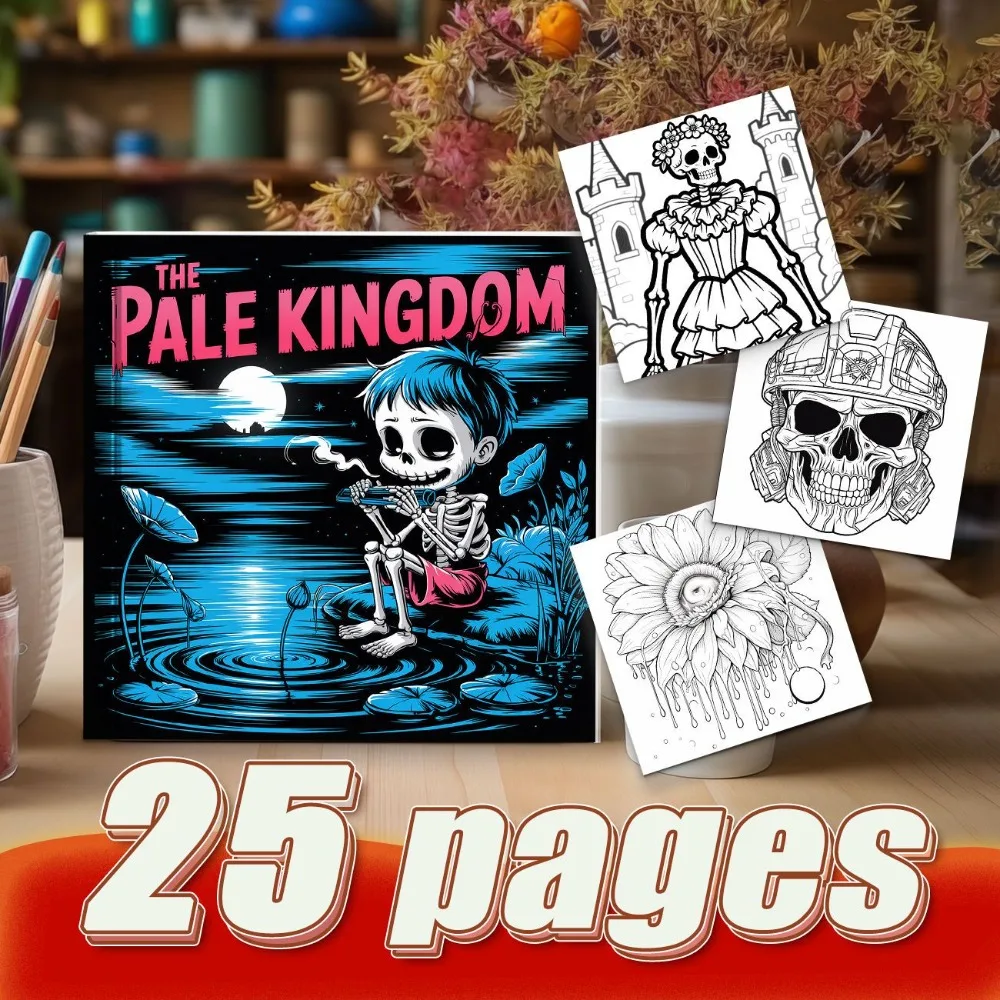 Flower Fairy And Cartoon Skeleton Themed Coloring Book Release Creative Imagination With Unique Original Graffiti Art