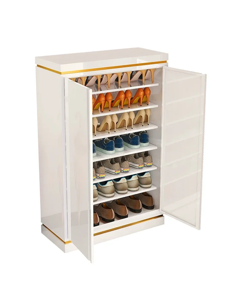 Household light luxury porch wall integrated indoor corridor waterproof and sun-proof shoe cabinet