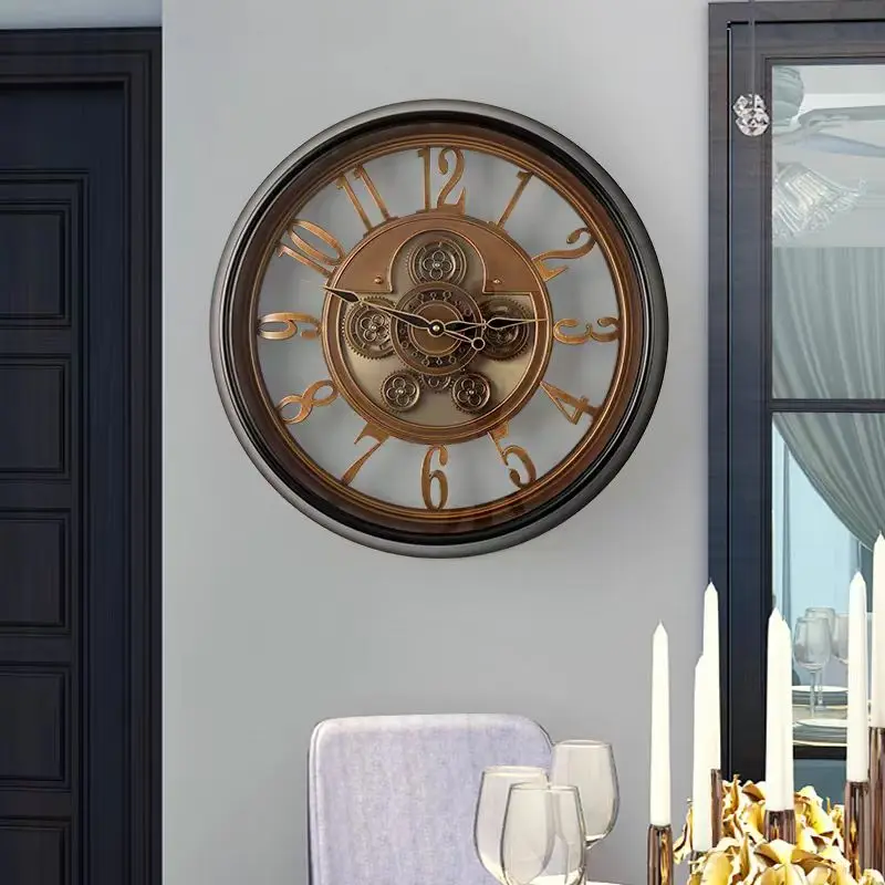 Retro Gear Living Room Art Deco Designer  Wall Clock