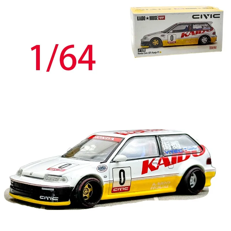 

Kaido House & MINIGT Литой под давлением масштаб 1/64 Honda Alloy Car Mkodel Honda Civic EF # 139, игрушки для мальчиков, оригинальная коробка