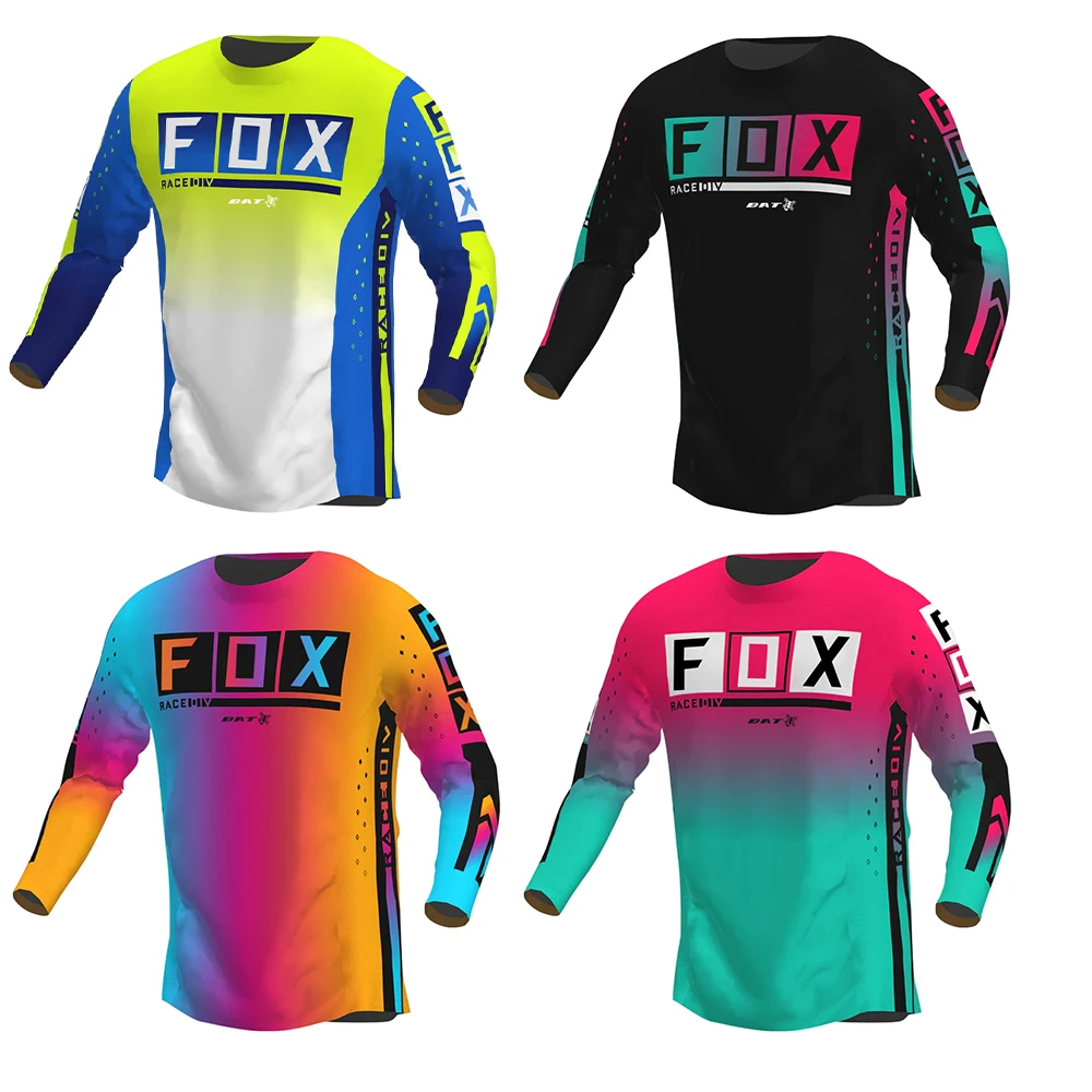 

BAT FOX Men's Downhill Jersey MTB Jersey Motorcycle Camiseta Mountain T-Shirts Off-Road Long Sleeve Motocross Jersey