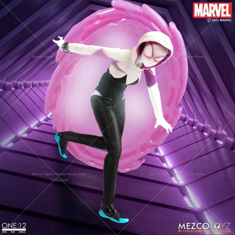 MEZCO Ants 1/12 Scale Marvel Spiderman Parallel Space Ghost Spider Gwen Sci- Fi Comic 6-inch Full Set Girl Action Figure Soldier