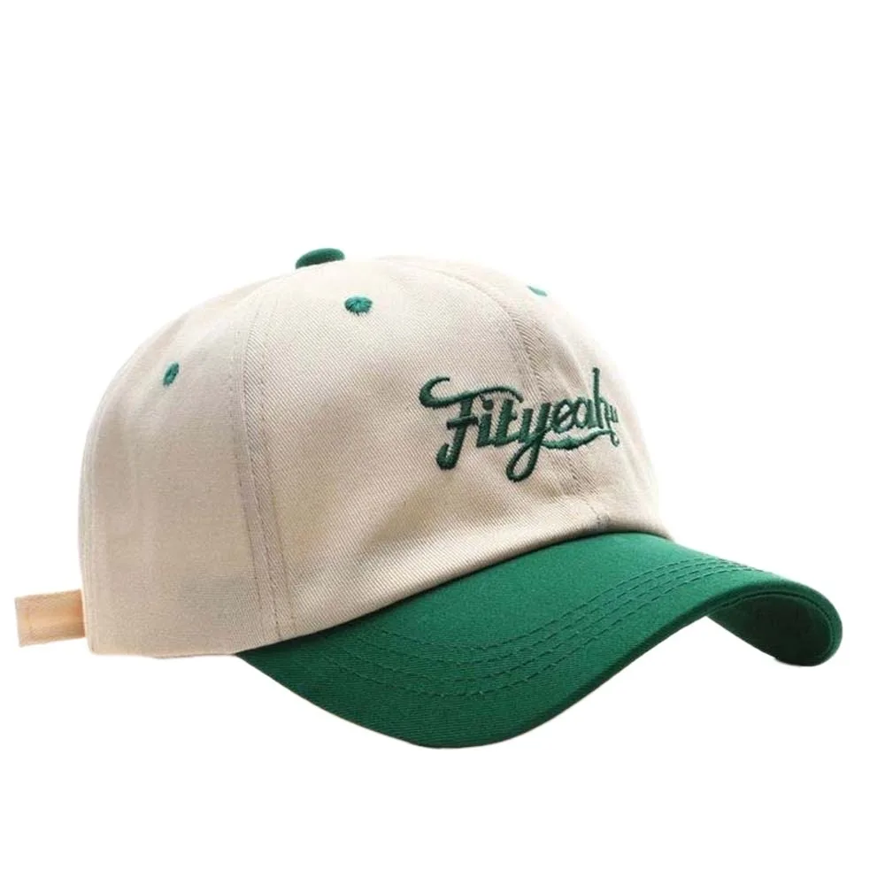 

Adjustable Letter Embroidery Baseball Cap Sunscreen Hip-hop Unisex Peaked Cap Cotton Korean Style Summer Sunshade Hats Sports