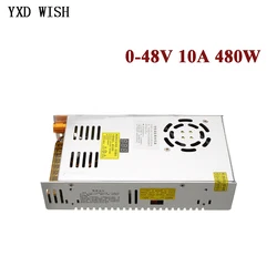 480W Digital Display Switching Power Supply Adjustable Voltage 0-48V AC 110/220V to DC 48V 10A Transformer Power Adapter