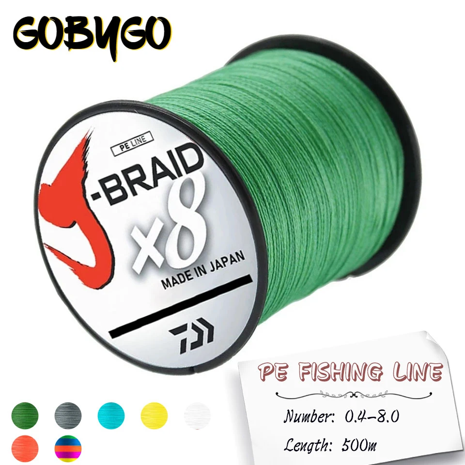 Hot Sale Japan Fishing Line 500M 8 Strand PE Fishing Line Super Strong Abrasion Resistance Multifilament Freshwater Fishing Line