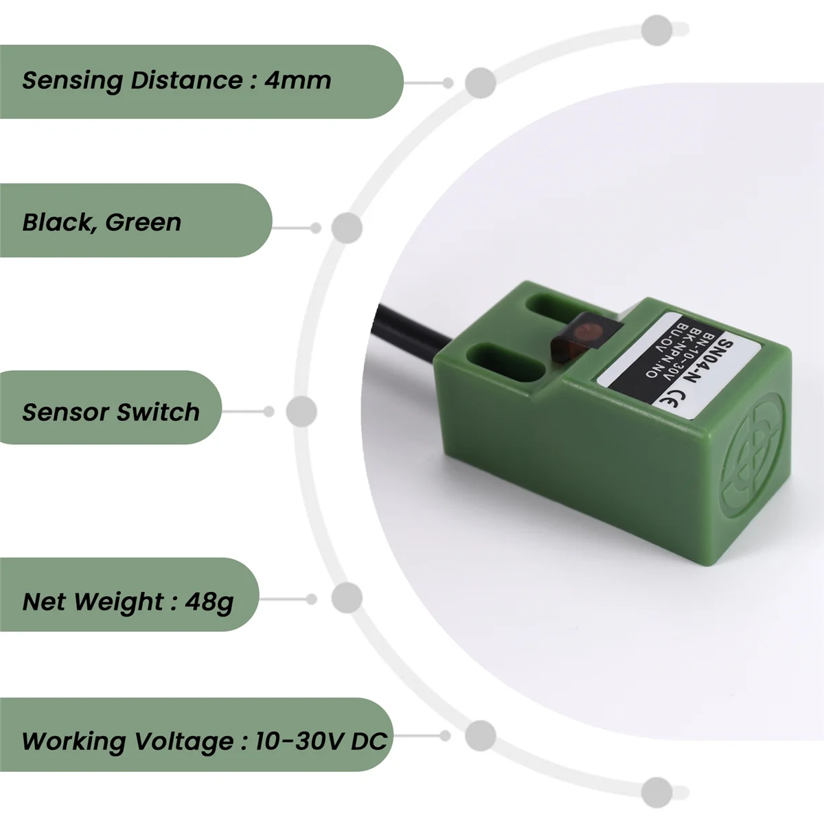 SN04-N DC 10-30V NPN 3 cables 4 mm Sensor de acercamiento Interruptor de proximidad inductivo Raro